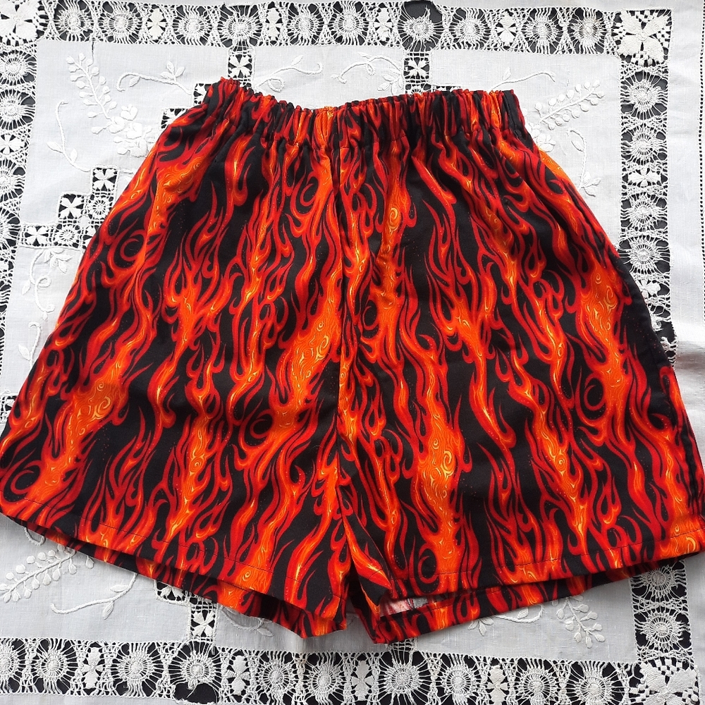 Flaming Women's Cotton Boxer Shorts Size XS